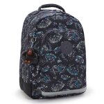 Sac � dos scolaire gar�on kipling class room polyester motif jungle fun race noir / bleu / blanc