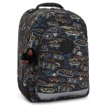 Sac � dos scolaire gar�on kipling class room polyester motif noir / bleu