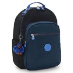 Sac � dos scolaire gar�on kipling seoul true block 44 cm - emplacement pour ordinateur noir / bleu