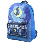 Sac � dos scolaire gar�on polyester ligue 1 football 40 cm bleu