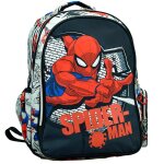 Sac � dos scolaire gar�on spiderman wall 43 cm bleu / rouge / noir