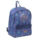 Sac � dos scolaire motif tropical ettavee 42 cm bleu