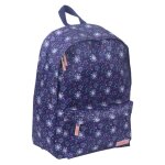 Sac � dos scolaire motif tropical ettavee 42 cm bleu / violet