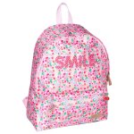 Sac � dos scolaire motif tropical ettavee 42 cm rose