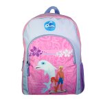 Sac � dos scolaire avec poche oum le dauphin rose