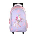 Sac  dos scolaire primaire  roulettes cybel violet