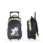 Sac � dos scolaire � roulettes 2 compartiments beyblade x - 38 cm noir