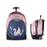 Sac � dos scolaire � roulettes 2 compartiments phileas cygne - 45 cm bleu