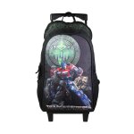 Sac  dos scolaire  roulettes transformers noir