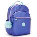 Sac � dos seoul kipling 27 l pour ordinateur 15 pouces cosmic metallic bleu / magenta / gris