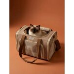 Sac � dos transport animal ray� beige