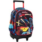 Sac � dos trolley gar�on 3 compartiments sport extr�me parkour 45 cm noir / rouge / bleu
