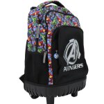 Sac � dos trolley gar�on avengers marvel avec base rigide protectrice 43 cm noir / multicolore