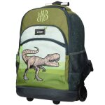 Sac � dos trolley gar�on motif dinosaure wild child 47 cm vert