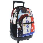 Sac � dos trolley gar�on ranking imprim� drapeau r�tro 46 cm noir / blanc / gris / rouge