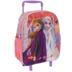 Sac � dos trolley maternelle fille 3d imprim� la reine des neiges multicolore