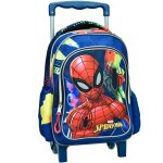 Sac � dos trolley maternelle gar�on spider - man marvel 30 cm bleu / multicolore