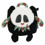 Sac � dos velours maternelle les d�glingos 25 cm (panda) multicolore