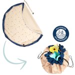 Sac � jouets et tapis de jeu 2 en 1 beige, bleu