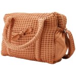 Sac À langer en coton gaufré camel Sac À langer en coton gaufré camel