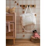Sac à langer en gaze de coton plume blanc imprimé Sac à langer en gaze de coton plume blanc imprimé
