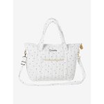 Sac � langer en gaze de coton plume ivoire imprim�