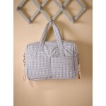 Sac � langer en gaze de coton vichy vert