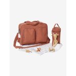 Sac  langer multipoches en gaze de coton family terracota