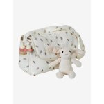 Sac à langer personnalisable et accessoires en bois fsc® petites fleurs rose Sac à langer personnalisable et accessoires en bois fsc® petites fleurs rose