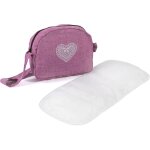 Sac � langer pour poussettes de poup�es jean rose rose