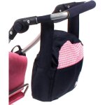 Sac � langer pour poussettes de poupons noir et rose