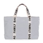Sac  langer de voyage grande contenance signature canva family bag gris