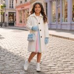Sac � main enfant avec serre t�te princesse mademoiselle bleu