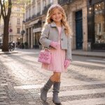 Sac � main enfant avec serre t�te princesse mademoiselle rose