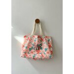 Sac de plage fleur ecru