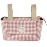 Sac � poussette i love vichy rose rose, blanc