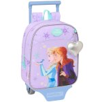 Sac � roulettes fille polyester imprim� disney frozen bleu / violet