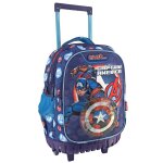 Sac � roulettes gar�on avengers captain america motif bouclier 45 cm bleu / rouge / blanc
