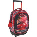 Sac � roulettes gar�on cars lightning mcqueen 3 compartiments � zip led noir / rouge / blanc