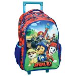Sac � roulettes gar�on pat patrouille imprim� rescue wheels 46 cm bleu / rouge