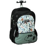 Sac � roulettes gar�on snoopy peanuts 48 cm noir / blanc / gris