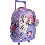 Sac � roulettes manga must so cute 3 compartiments 45 cm violet fonc�