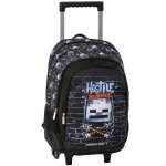 Sac � roulettes minecraft squelette 44 cm avec poign�e t�lescopique minecraft noir / multicolore / gris ...