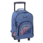 Sac � roulettes toile camps boy beard wolf 43 cm bleu jean