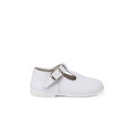 Salom�s en cuir avec fermeture � boucle blanc