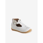 Salom�s cuir souple b�b� premiers pas blanc