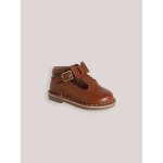 Salom�s avec noeud b�b� en cuir cognac