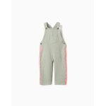 Salopette en coton avec bandes ric rac vert clair