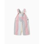 Salopette en coton � rayures you&me rouge