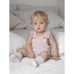 Salopette courte bb en coton et lyocell lilas